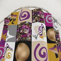 Purple Modern Abstract Geometric Shower Curtain