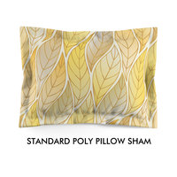 Yellow Ombré Leaves Standard Poly Pillow Sham