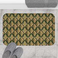 Floral Art Deco large bath mat