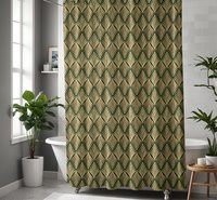 Floral Art Deco Shower Curtain