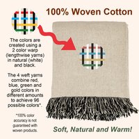 Tropical beach sunset woven blanket