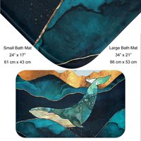 Blue Whale bath mat.