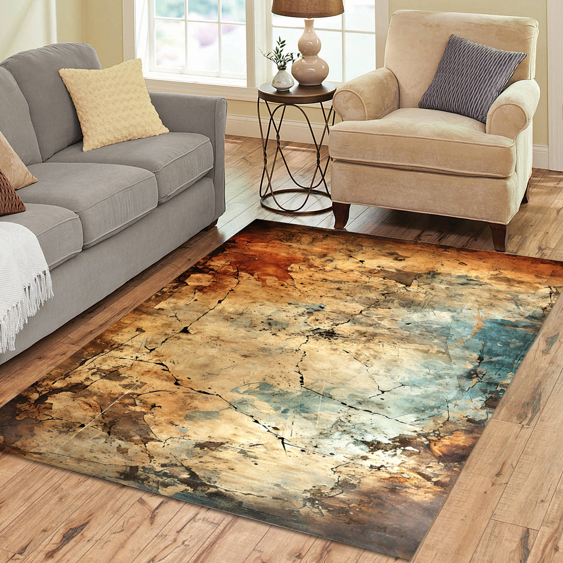 Distressed Area Rug