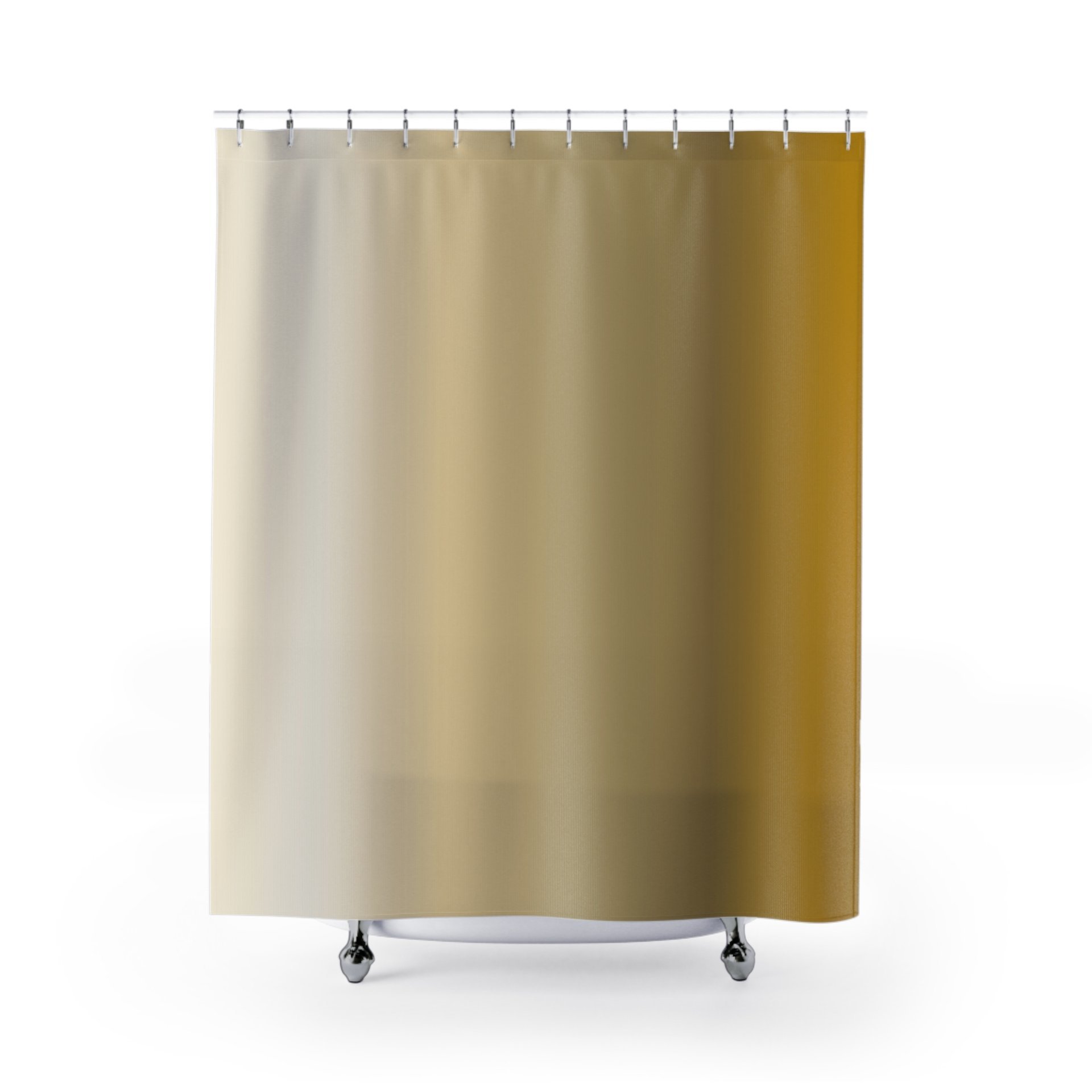 Lemon curry yellow Ombré Stripes Shower Curtain