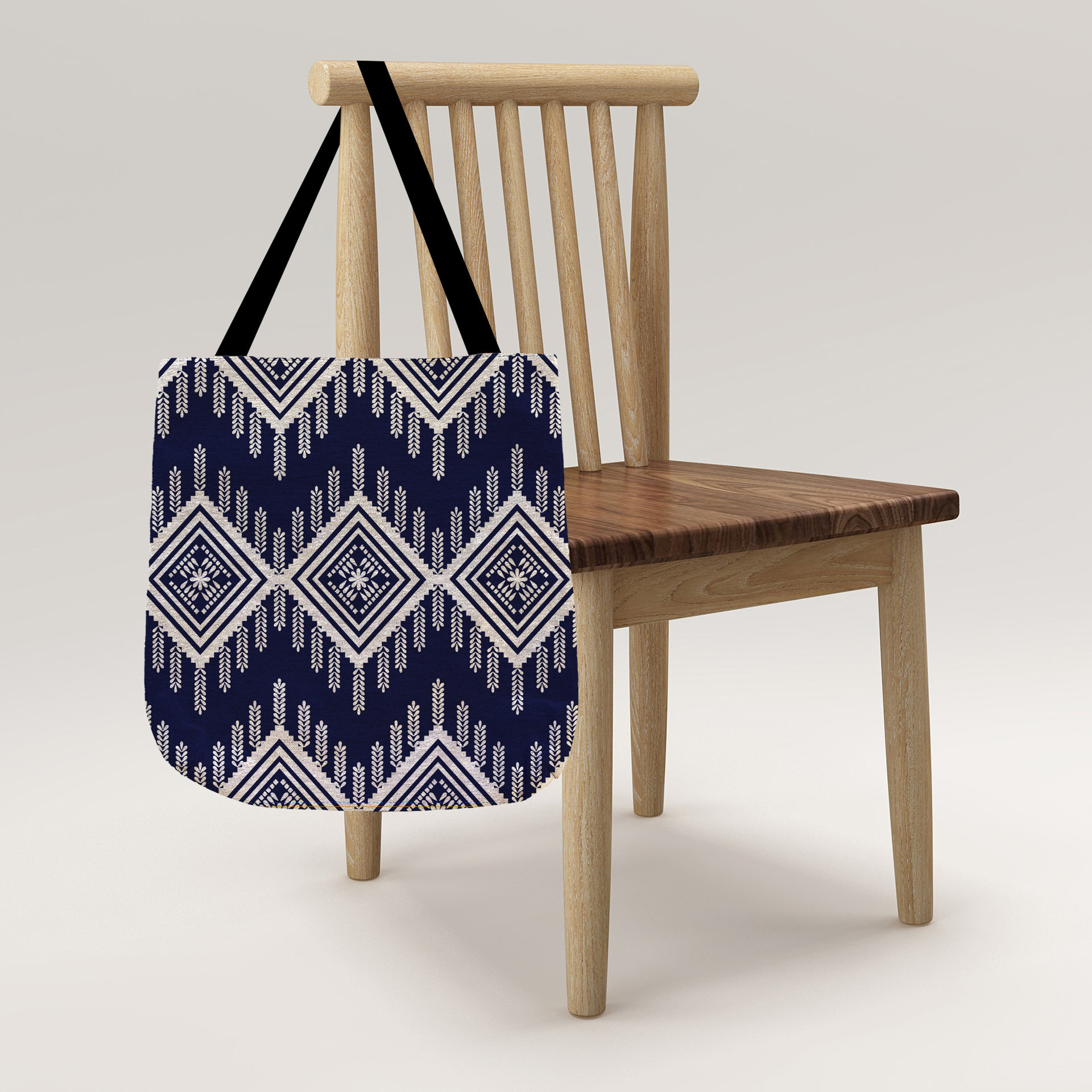 Tribal Pattern Woven Tote Bag
