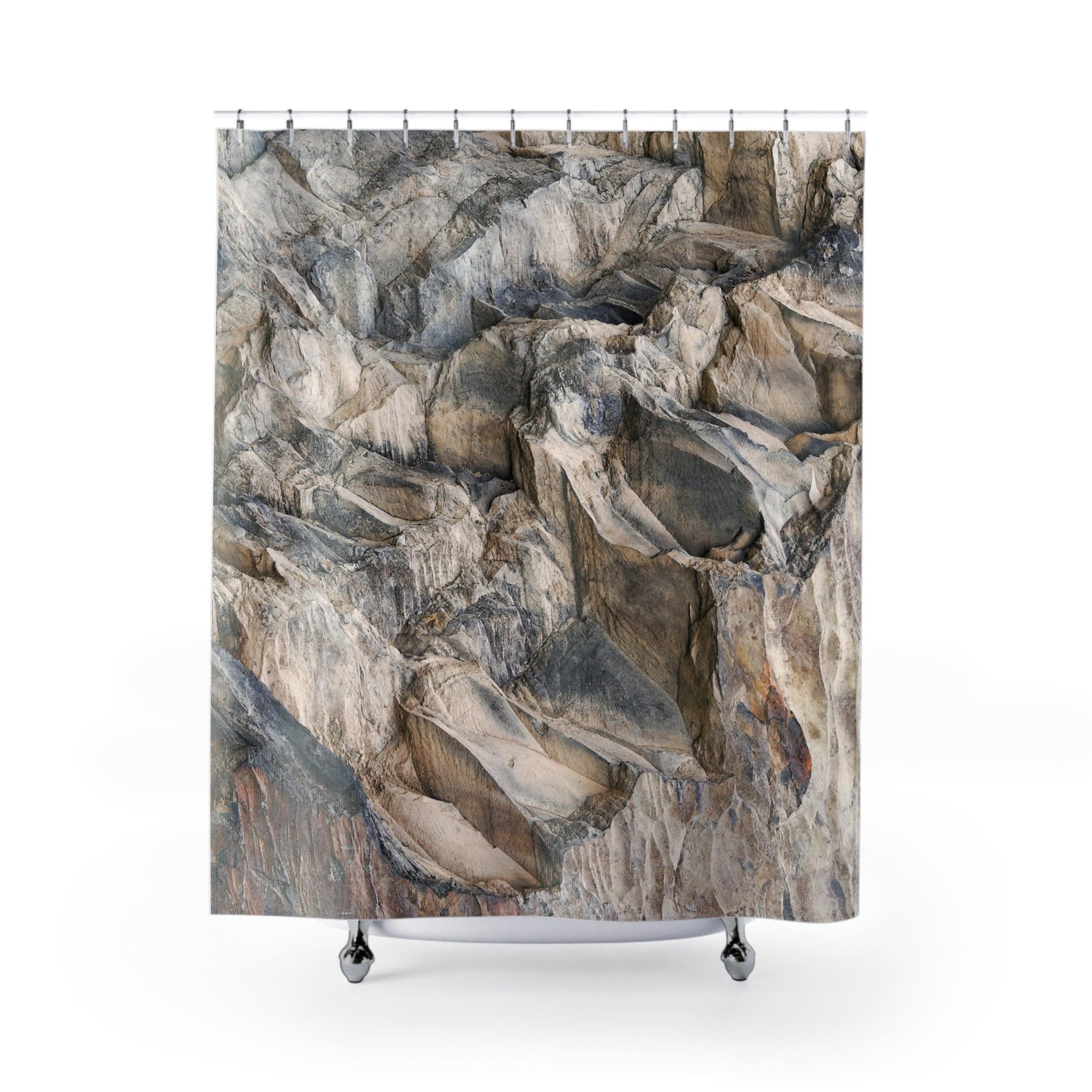 Neutral Granite Stone Shower Curtain
