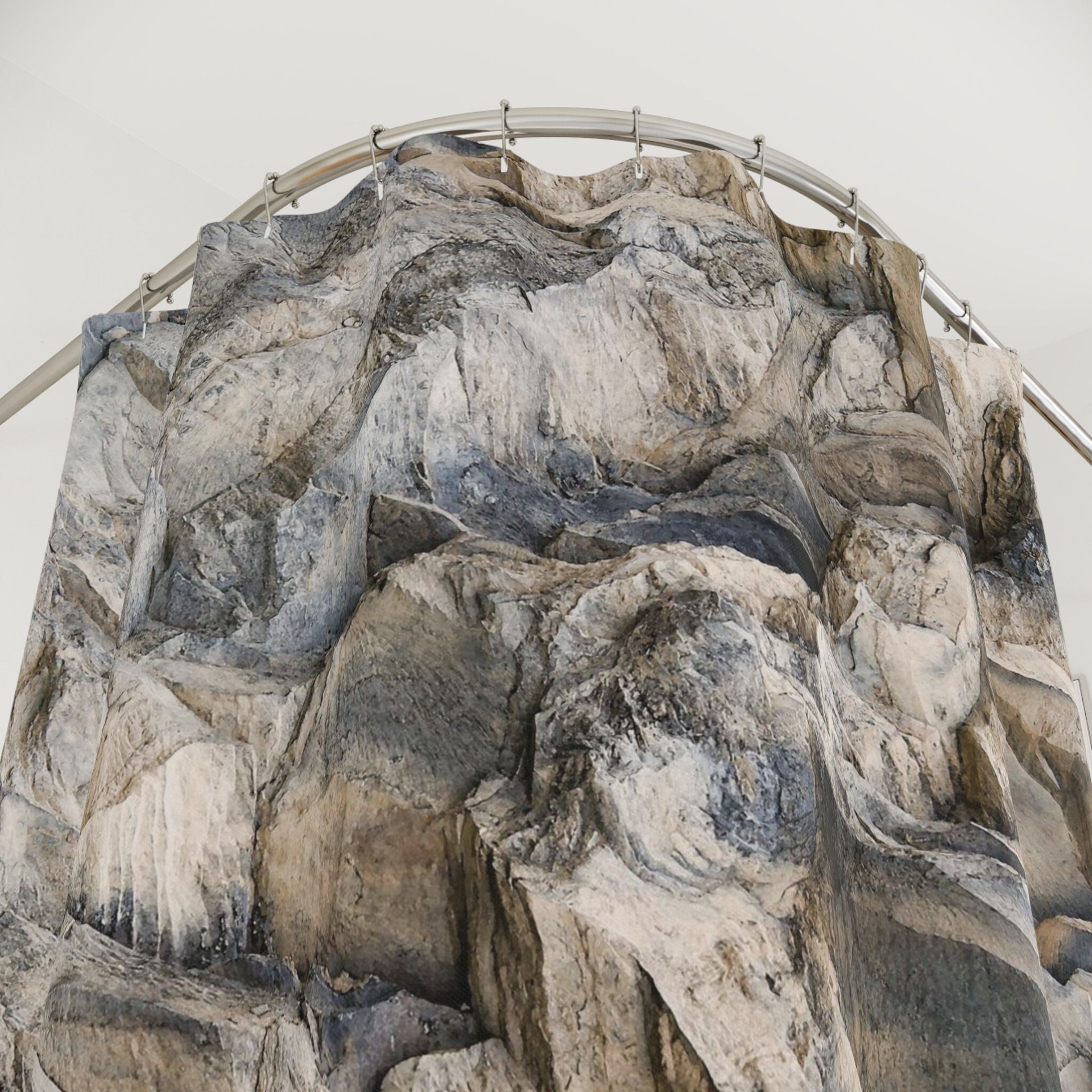 Granite Rock Shower Curtain top view