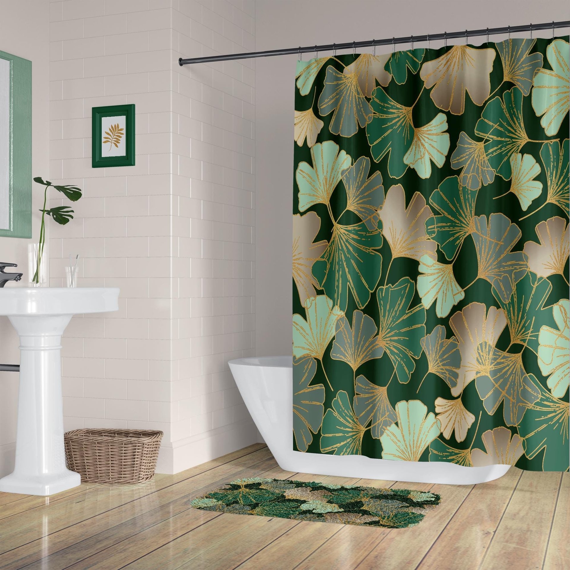 Ginkgo Leaf Shower Curtain