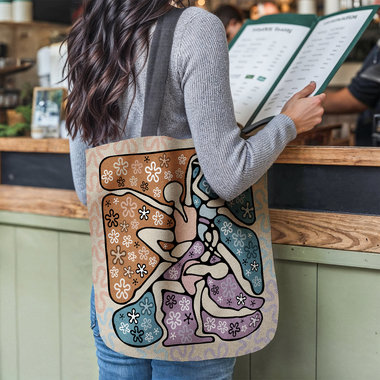 Modern Dancers Woven Tote Bag