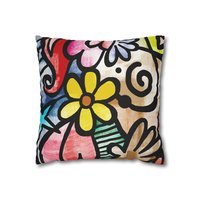 Pop Art Graffiti Doodles Pillow