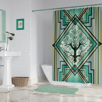 Art Deco Stained Glass Shower Curtain