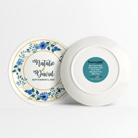 Personalized Wedding Anniversary Gift Plate, front and back.