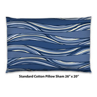 Blue Waves Bedding, Cotton or Poly