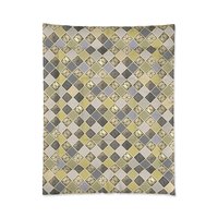 Mustard Yellow Diamond Pattern Bedding