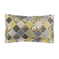 Mustard Yellow Diamond Pattern king pillow sham