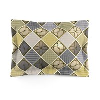 Mustard Yellow Diamond Pattern standard pillow sham