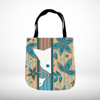 Mama Cat and Kitten Woven Tapestry Bag