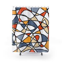 Colorful Doodle Art Shower Curtain