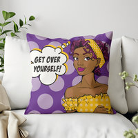 Sarcastic Throw Pillow, Whimsical Pop Art 