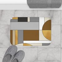 Mid-Century modern Mondrian style small bath mat
