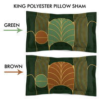 Forest Green Art Deco Bedding, Poly or Cotton Comforter or Duvet Cover, Pillow Shams