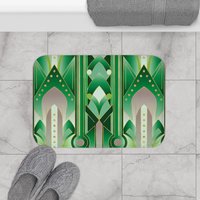 Emerald Green Art Deco Bat Mat Small