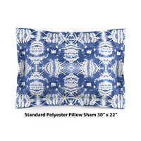 Blue Ikat Pattern Bedding, Cotton or Poly
