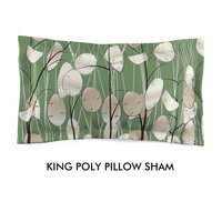 Olive Green Botanical Bedding, Cotton or Poly