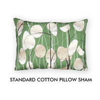Olive Green Botanical Bedding, Cotton or Poly