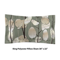 Sage Green Botanical Bedding, Cotton or Poly