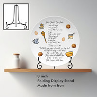 Personalized Handwritten Recipe Gift Plate with Display Stand 