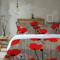 Red Poppy Bedding Set