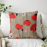 Red Poppy Pillow Indoor