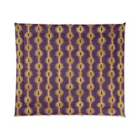 Purple with Gold Stripes king comforter