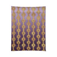 Purple Ombré and Gold Stripes twin comforter
