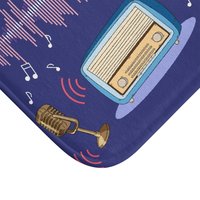 Musical bath mat, close up corner view