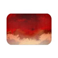 Deep Red Stormy Sky small bath mat