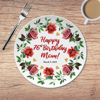Personalized Birthday Gift Plate with Display Stand 