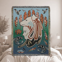 Shananic Medicine Woman Blanket used as a wall tapestry