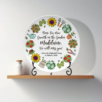 Personalized Retirement Gift Plate with Display Stand 