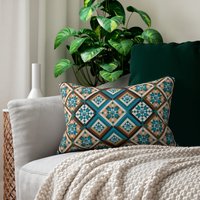Southwestern Lumbar Pillow, Diamond Pattern