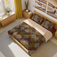 African Wax Print, Boho Geometric Duvet cover set, Cotton or Poly