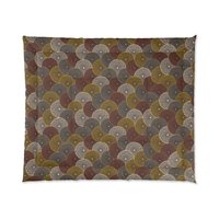 African Wax Print, Boho Geometric comforter, king, Cotton or Poly