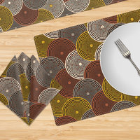 African Wax Print Table Linen Set, Placemats, Napkins, Table Runners