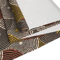 African Wax Print table runner folded showing back