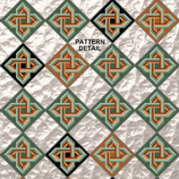 close up of celtic knots design with textured background