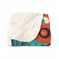 Folded blanket showing sherpa fleece