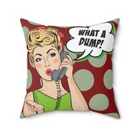 Whimsical Pillow, Funny Pop Art 