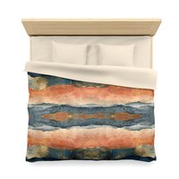 Abstract Stripes Boho Bedding, Cotton or Poly