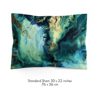 Blue Abstract Art standard pillow sham